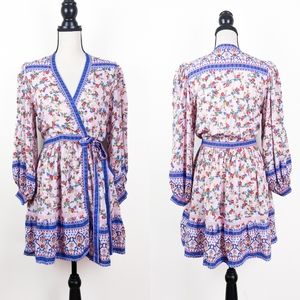 🦋LAST🦋 NWT Tulle & Batiste Brenda Wrap Mini Dress, Dawn Pink, Size XS